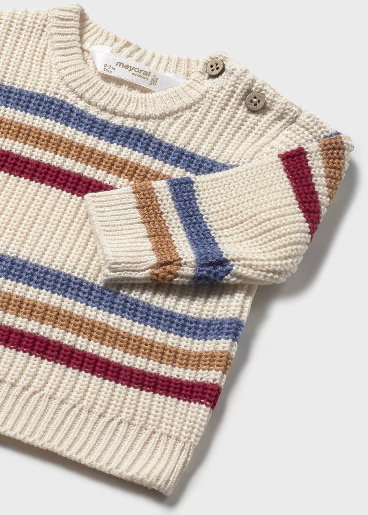 Mayoral Ceramic Striped Knit Baby Sweater