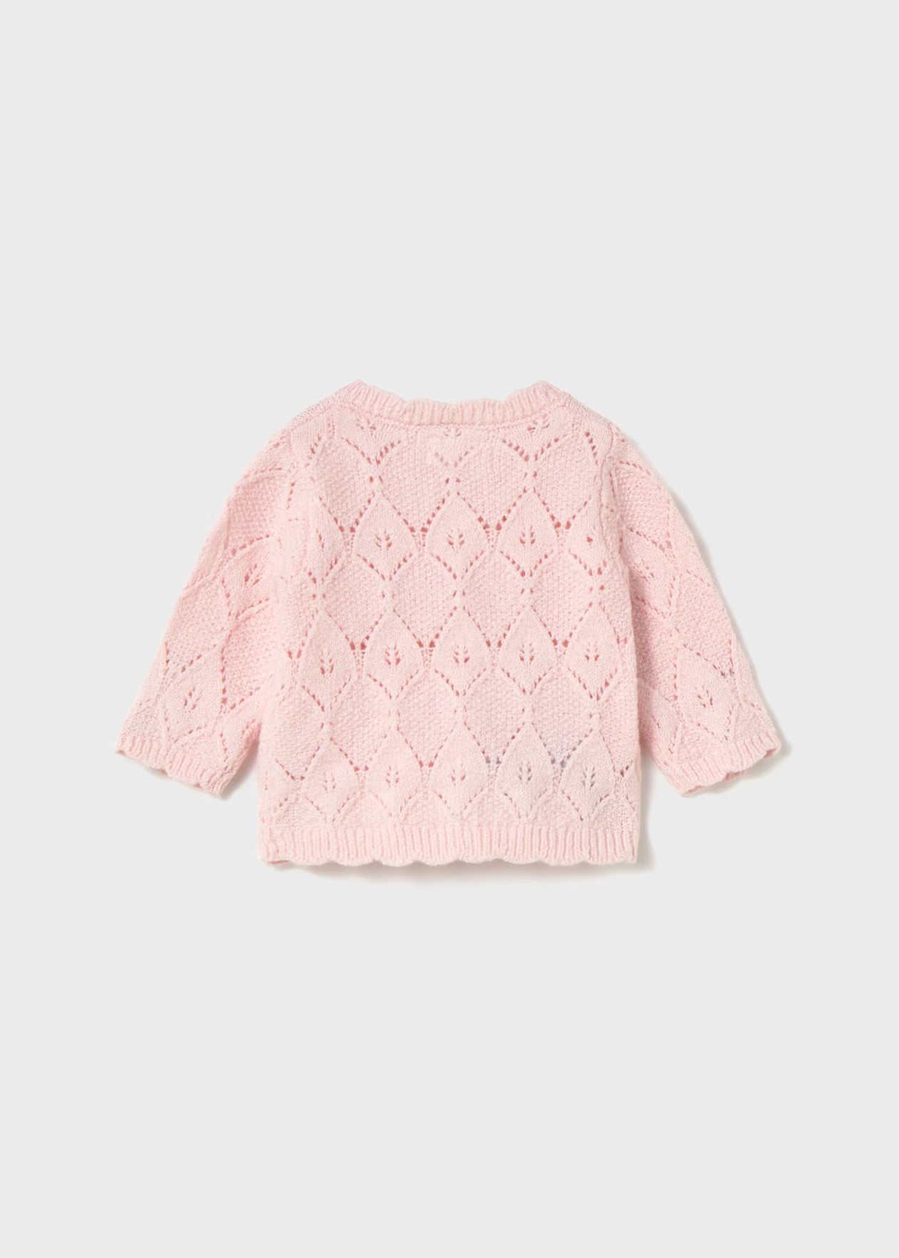 Mayoral Pointelle Knit Baby Cardigan in Quartz & Sky Blue