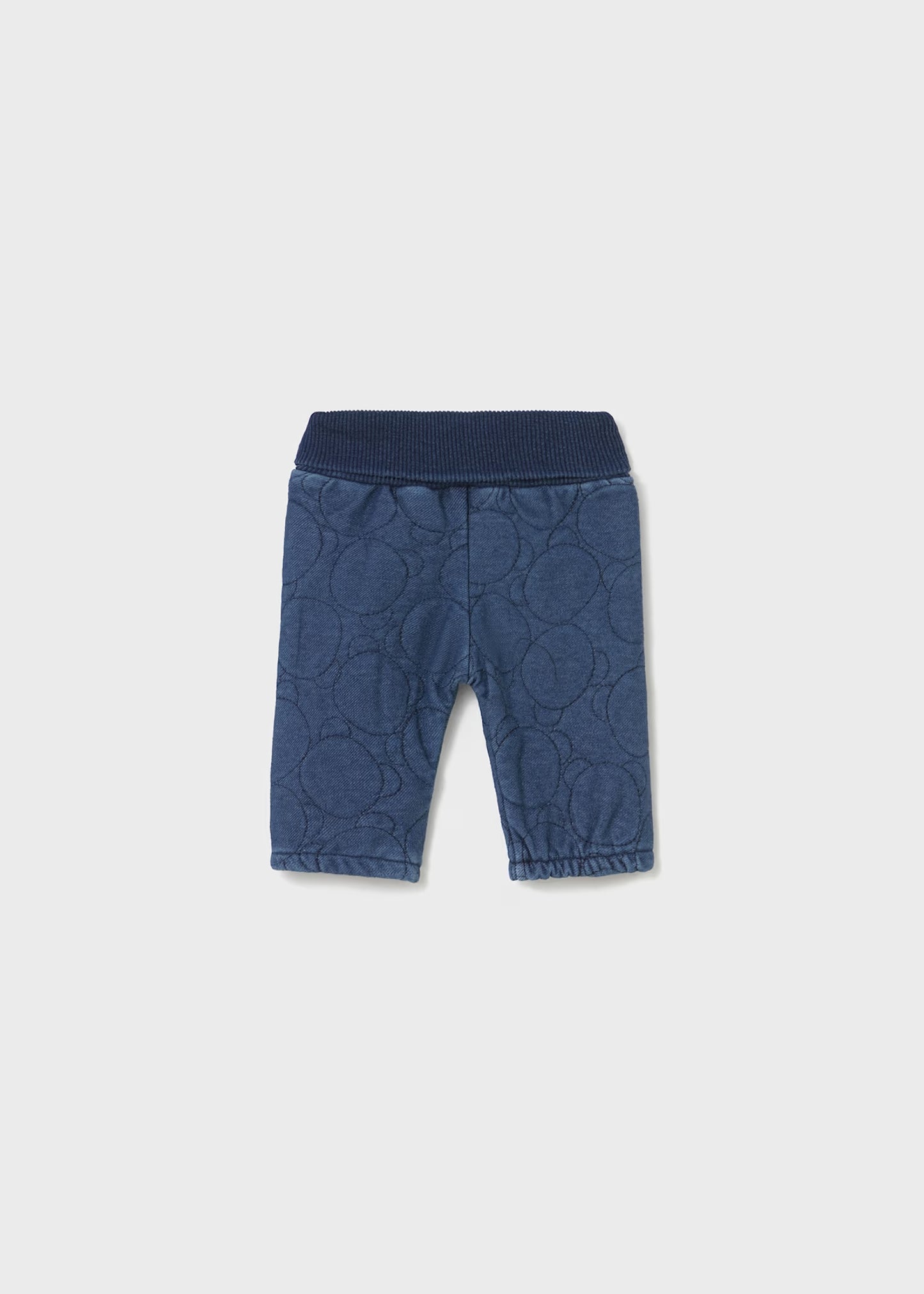 Mayoral Newborn Boy Quilted Teddy Bear Denim Jeans – Dark Denim