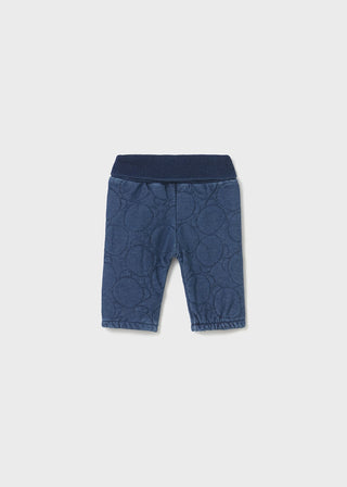 Mayoral Newborn Boy Quilted Teddy Bear Denim Jeans – Dark Denim