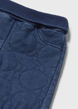 Mayoral Newborn Boy Quilted Teddy Bear Denim Jeans – Dark Denim