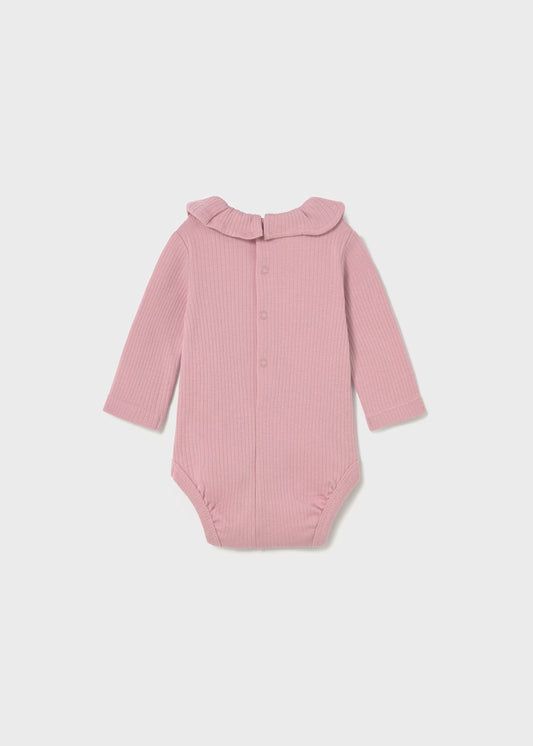 Sweet Orchid Ruffle-Collar Bodysuit