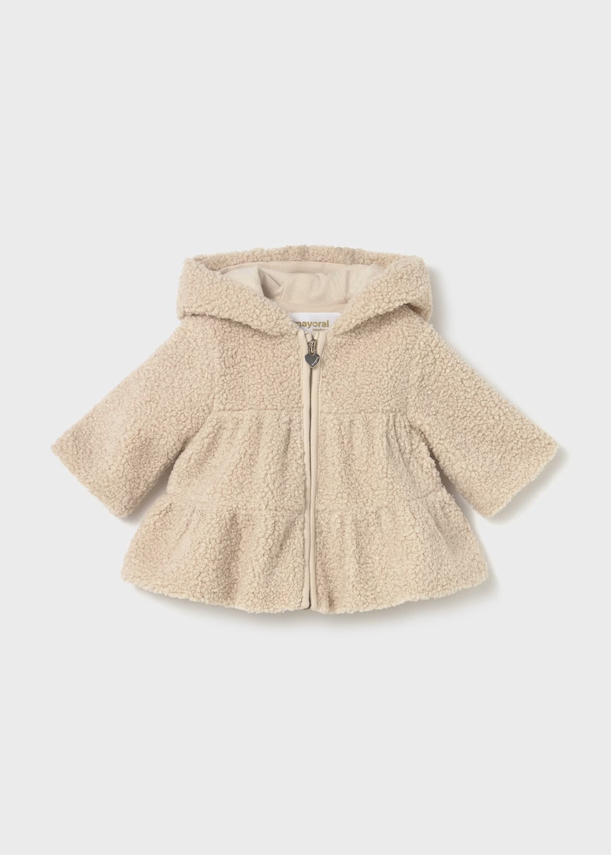 Oatmeal Zip Sweatshirt for Newborn Girls