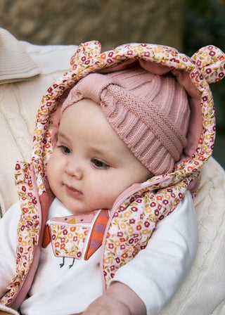 Mayoral Newborn Ribbed Knit Hat & Mitten Set