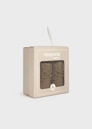 Mayoral Newborn Boys Camel Faux Suede Desert Booties