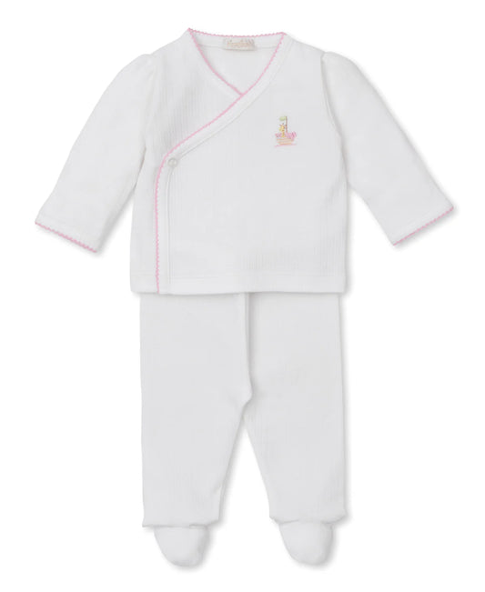 Premier Noah's Ark Blue Hand Emb. Cross Tee & Pant Set