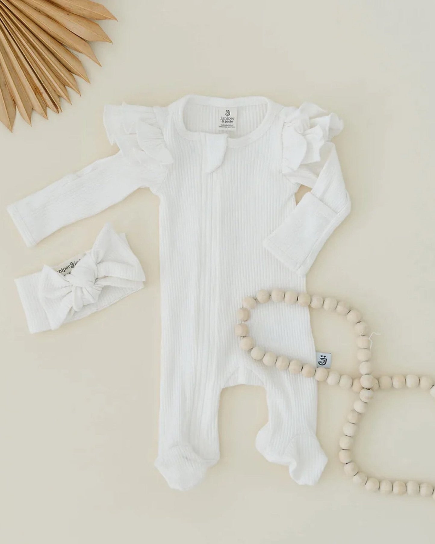 Organic Zip Footie Set | Milk