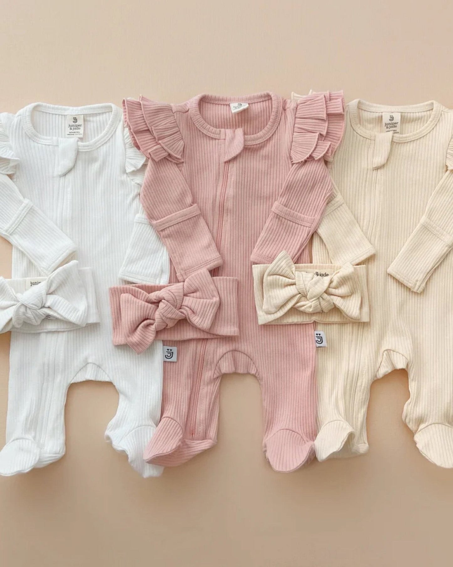 Organic Zip Footie Set | Milk