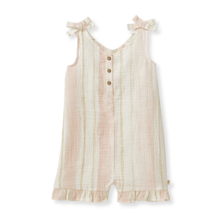 Pacific Stripe Organic Girl Romper - Sunny Meadow Boutique