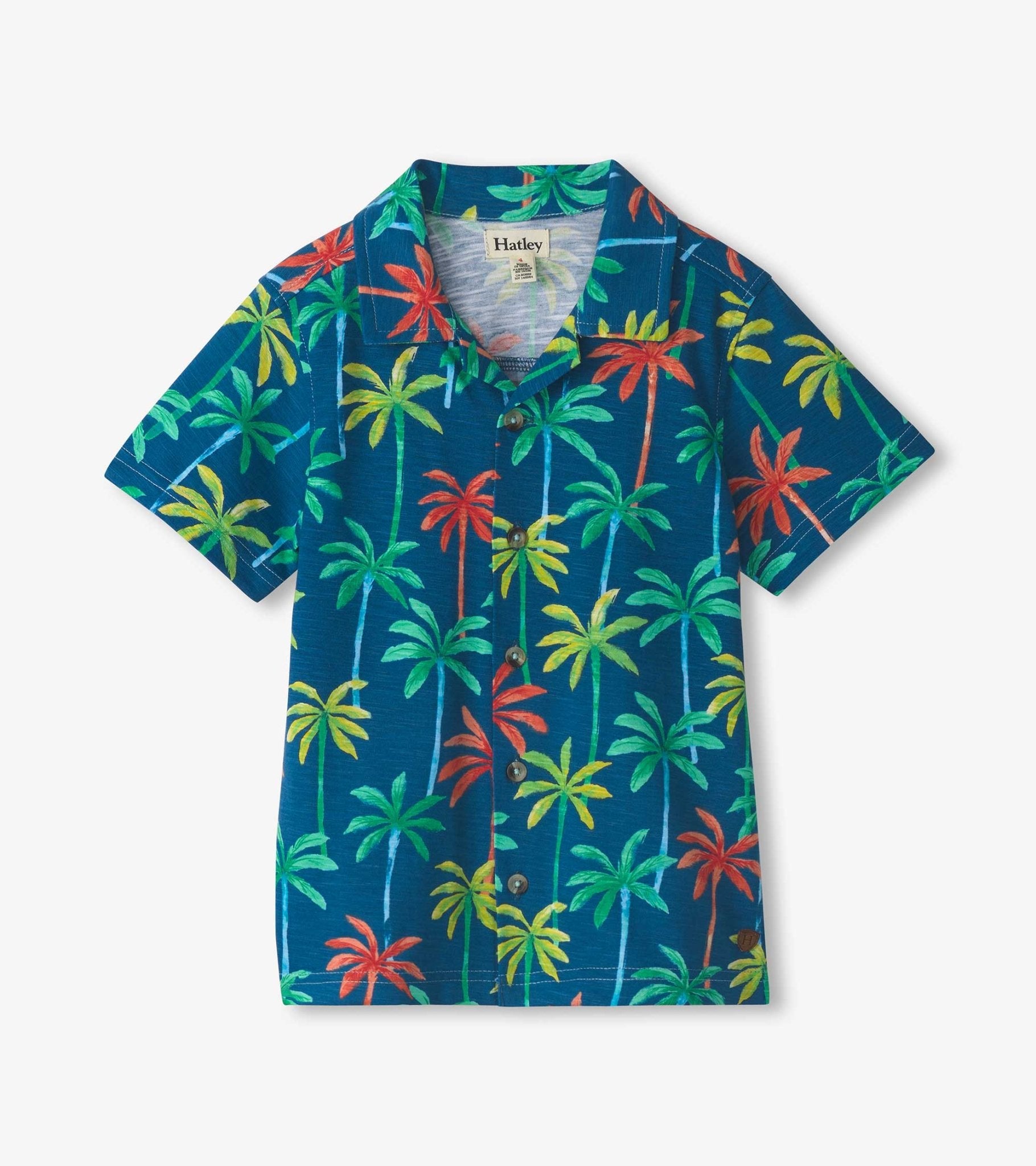 Painted Palms Jersey Button Down - Sunny Meadow Boutique