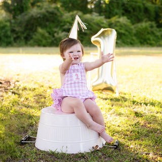 Pastel Pink First Birthday Bubble - Sunny Meadow Boutique