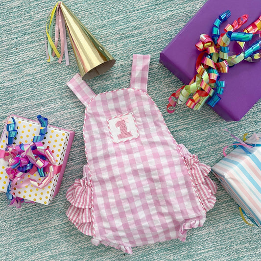 Pastel Pink First Birthday Bubble - Sunny Meadow Boutique