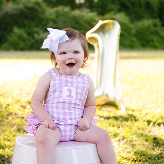 Pastel Pink First Birthday Bubble - Sunny Meadow Boutique