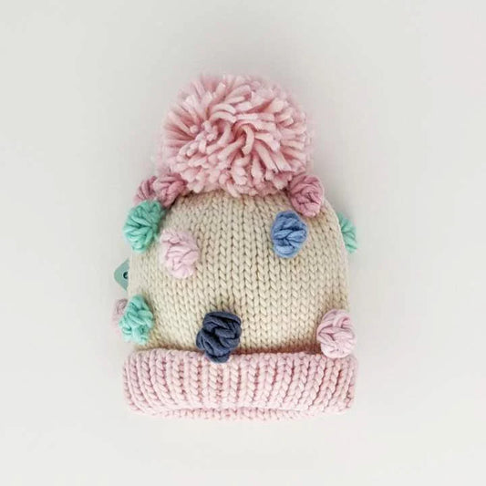 Pastel Popcorn Beanie Hat