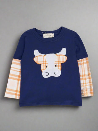 Plaid Cow T-shirt - Sunny Meadow Boutique