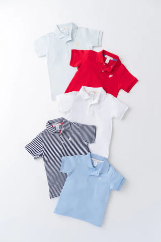 Prim & Proper Polo, Nantucket Navy Stripe - Sunny Meadow Boutique