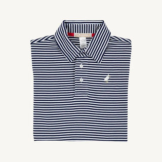 Prim & Proper Polo, Nantucket Navy Stripe - Sunny Meadow Boutique