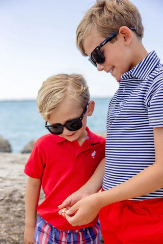 Prim & Proper Polo, Nantucket Navy Stripe - Sunny Meadow Boutique