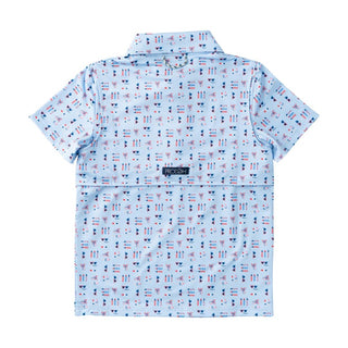 PRODOH Boys' Fireworks Pro Performance Polo - UPF 50+ Quick - Dry Golf Shirt - Sunny Meadow Boutique