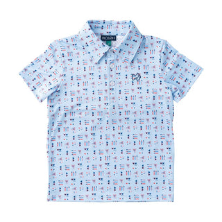 PRODOH Boys' Fireworks Pro Performance Polo - UPF 50+ Quick - Dry Golf Shirt - Sunny Meadow Boutique