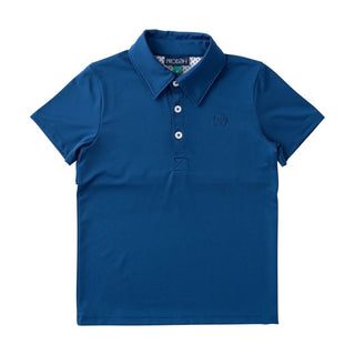 PRODOH Boys' Pro Performance Polo - UPF 50+ Golf Shirt (Navy Peony) - Sunny Meadow Boutique