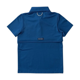 PRODOH Boys' Pro Performance Polo - UPF 50+ Golf Shirt (Navy Peony) - Sunny Meadow Boutique