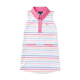 PRODOH Girls' Sleeveless Pro Performance Polo Dress - Sunset Stripe - Sunny Meadow Boutique