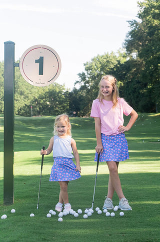 PRODOH Girls' Tennis Twirl Skort — Azalea Blooms (UPF 50+) - Sunny Meadow Boutique