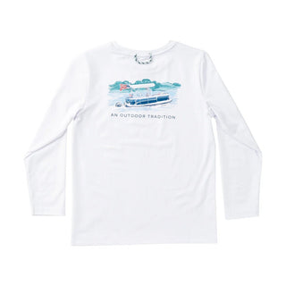 PRODOH Kids' Pro Performance Long Sleeve T-Shirt - Pontoon Boat Art - Sunny Meadow Boutique