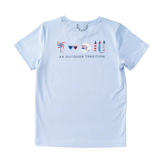 PRODOH Kids' UPF 50+ Performance Tee - 4th of July Americana Icons - Sunny Meadow Boutique