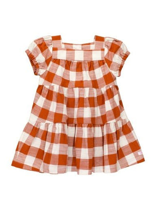 Puff Short Sleeve Tiered Dress - Sunny Meadow Boutique