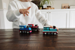 Pull Back Train Wooden Toy - Sunny Meadow Boutique