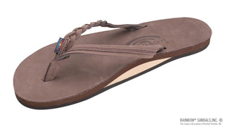 Rainbow Sandals Women’s Flirty Braidy Single Layer Leather Flip Flop - Sunny Meadow Boutique