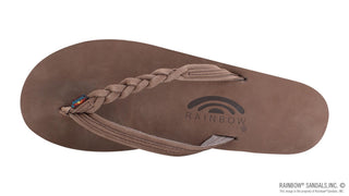 Rainbow Sandals Women’s Flirty Braidy Single Layer Leather Flip Flop - Sunny Meadow Boutique
