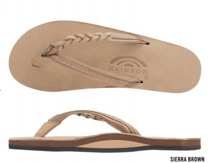 Rainbow Sandals Women’s Flirty Braidy Single Layer Leather Flip Flop - Sunny Meadow Boutique
