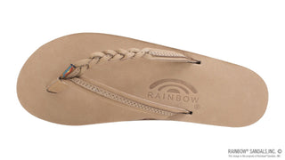 Rainbow Sandals Women’s Flirty Braidy Single Layer Leather Flip Flop - Sunny Meadow Boutique