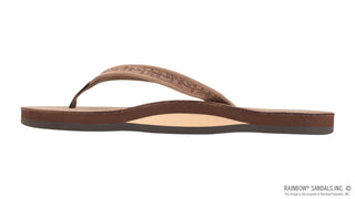 Rainbow Sandals Women's Las Flores - Single Layer Premier Leather with a Floral 1/2" Narrow Strap - Sunny Meadow Boutique