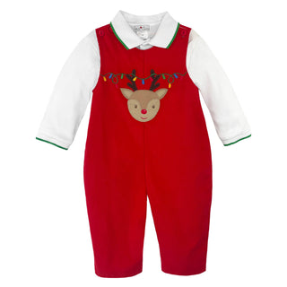 Reindeer Face Applique Longall - Sunny Meadow Boutique