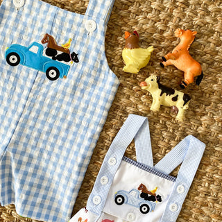 Reversible Farm Truck Sunsuit - Sunny Meadow Boutique