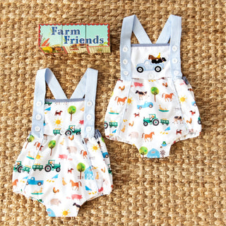Reversible Farm Truck Sunsuit - Sunny Meadow Boutique