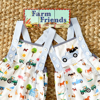 Reversible Farm Truck Sunsuit - Sunny Meadow Boutique