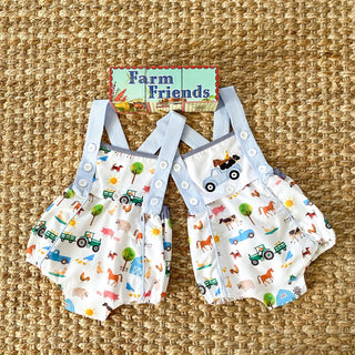 Reversible Farm Truck Sunsuit - Sunny Meadow Boutique