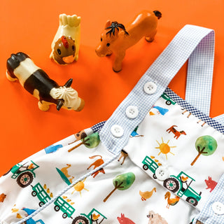 Reversible Farm Truck Sunsuit - Sunny Meadow Boutique