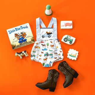 Reversible Farm Truck Sunsuit - Sunny Meadow Boutique