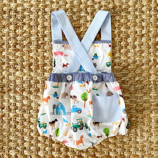 Reversible Farm Truck Sunsuit - Sunny Meadow Boutique