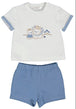Lion shirt with blue shorts