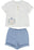 Castle shirt with blue shorts