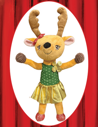 Rosie The Reindeer Wired Doll with Removable Costume - Sunny Meadow Boutique
