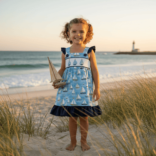 Sail away ruffle dress - Sunny Meadow Boutique
