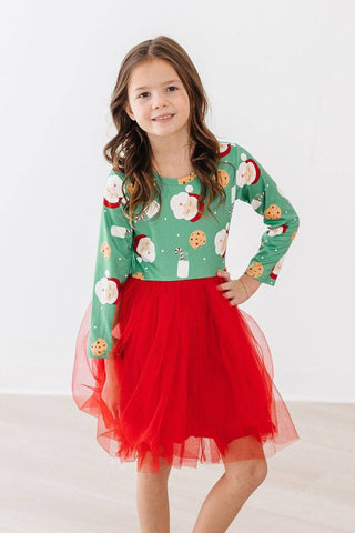 Santa’s Treats Tutu Dress – Red Holiday Twirl Dress for Girls - Sunny Meadow Boutique